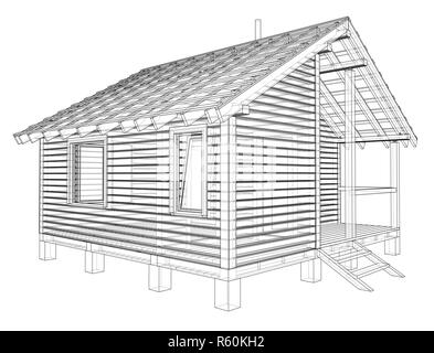 Croquis de petite maison Banque D'Images