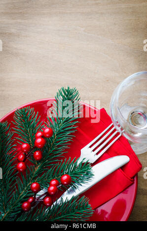 Table de fête pour Noël. Banque D'Images