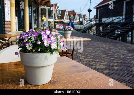 Belles rues de village de pêcheurs de Volendam aux Pays-Bas Banque D'Images