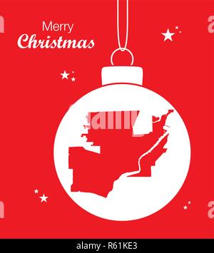 Joyeux Noël illustration thème avec plan de Toledo en Ohio Illustration de Vecteur