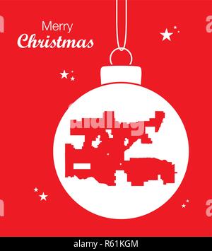 Joyeux Noël illustration thème avec plan de Oklahoma City Illustration de Vecteur