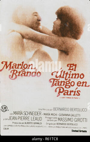 Titre original : ULTIMO TANGO A PARIGI. Titre en anglais : Dernier tango à Paris. Année : 1972. Réalisateur : Bernardo Bertolucci. Stars : anonyme. Credit : United Artists / Album Banque D'Images