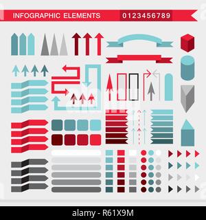 Éléments infographie,bars,panneaux flèches buttonsborders etc Vector illustration Illustration de Vecteur