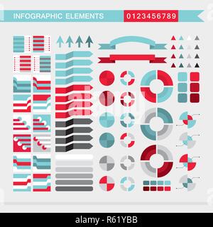 Éléments infographie,bars,panneaux flèches buttonsborders etc Vector illustration Illustration de Vecteur