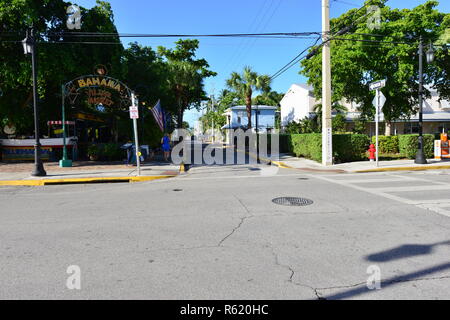 Une rue à Old Key West en Floride. Banque D'Images