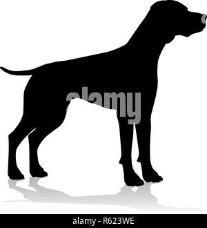 Silhouette chien Animal de compagnie Illustration de Vecteur