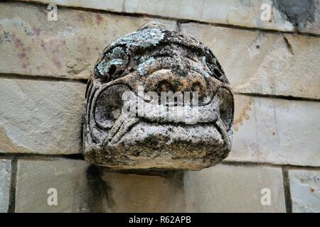 Cabeza Clava - place principale de CHAVIN de Huantar. Département d'Ancash au Pérou. Banque D'Images