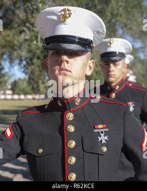 La FPC. Kyle A. Harris, honneur diplômé pour 3089 peloton, Compagnie India, 3e Bataillon, a obtenu son diplôme de formation des recrues boot camp le 21 novembre 2018. Harris est de McDonough, Ga. Banque D'Images