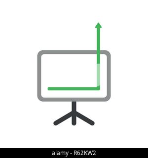 Vector illustration graphique des ventes de concept icône flèche déménagement vers le bas et le haut, hors de la carte. Illustration de Vecteur