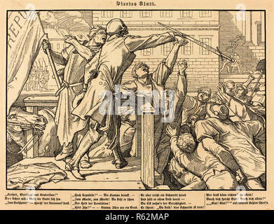 Auch ein Todtentanz IV. En date du : 1849. Technique : gravure sur bois. Musée : National Gallery of Art, Washington DC. Auteur : Alfred Rethel. RETHEL, Alfred. Banque D'Images