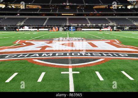 Arlington, Texas, USA. 1er décembre 2018. AT&T field avant le grand championnat NCAA Football 12 match entre l'Université du Texas et l'Université d'Oklahoma Sooners à AT&T Stadium à Arlington, au Texas. Shane Roper/CSM/Alamy Live News Banque D'Images