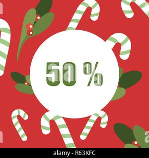 Vente de Noël 50 - Étiquettes gui vector illustration télévision Illustration de Vecteur