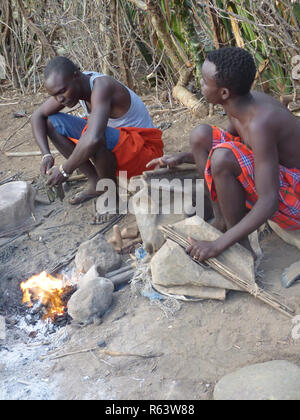 Gidonwoduk l'ancien forgeron Datoga tribu. Aujourd'hui, ils sont une tribu séparée. Ils ne se marient pas avec depuis qu'ils ont découvert les Datoga secrets de bla Banque D'Images