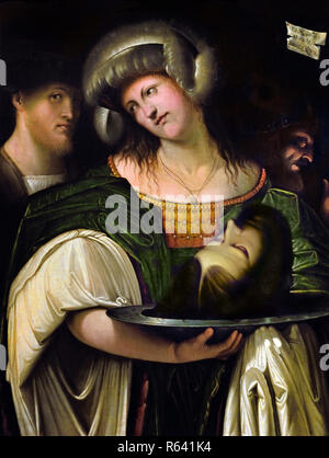 Salomé avec la tête de saint Jean Baptiste 1518 par Francesco Prata 1490-1531 16e siècle, l'Italie, l'italien. Banque D'Images