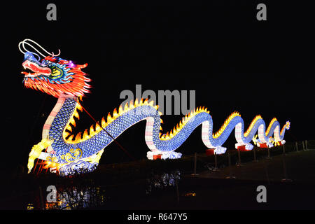 L'Assemblée Caroline du Chinese Lantern Festival tenu dans la ville de Cary, une banlieue de Raleigh. Banque D'Images