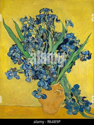 Iris. Date : mai 1890, Aix-en-Provence. Dimensions : 92,7 cm x 73,9 cm, 111,5 cm x 92,9 cm. Musée : Musée Van Gogh, Amsterdam. Auteur : VAN GOGH, Vincent. VINCENT VAN GOGH. Banque D'Images