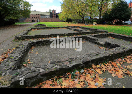 Le site de l'ancien fort Romain de Mancunium, le Castlefield, Manchester City, Lancashire, England, UK Banque D'Images