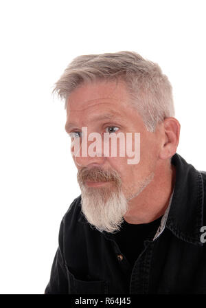 Portrait d'un homme d'âge moyen aux cheveux gris Banque D'Images
