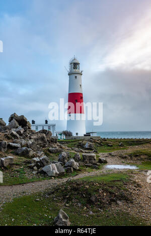 Portland Bill Lighthouse, Dorset, Angleterre. Banque D'Images