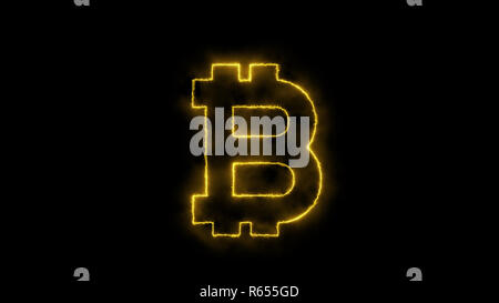 Résumé fond avec signe bitcoin Banque D'Images