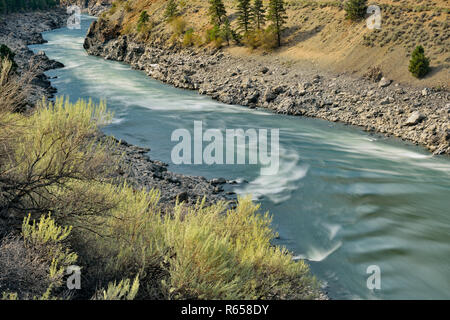 Vallée de la rivière Thompson Rapids, la Route 1 Quesnel pour Hope, Colombie-Britannique, Canada Banque D'Images