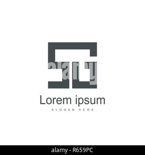 Lettre SG logo design. Lettre modèle logo initial Illustration de Vecteur