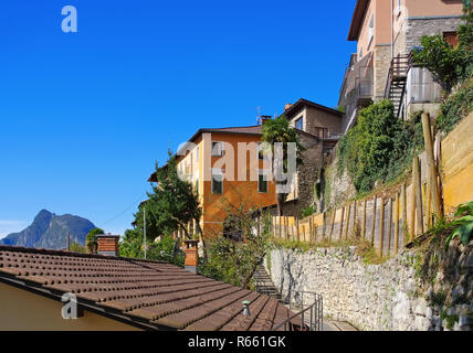 Gandria, petit village de pêcheurs sur le lac de Lugano, Suisse - gandria, petit village sur le lac de Lugano, Suisse Banque D'Images