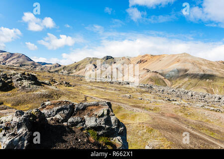 Versant de montagne autour de Landmannalaugar en Islande Banque D'Images