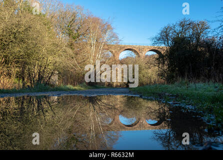 Les Camps viaduc ferroviaire, Almondell et Calderwood Country Park, West Lothian. Banque D'Images