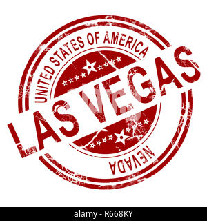 Las Vegas stamp avec fond blanc Banque D'Images