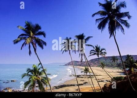 Plage de Vagator, plage de Goa, Inde Banque D'Images