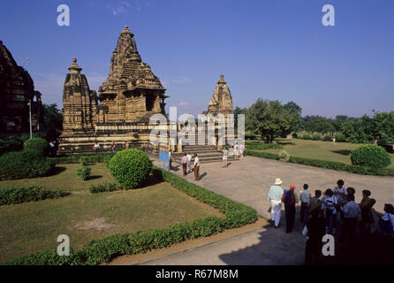 Kandariya Mahadeva Temple, Khajuraho, Madhya Pradesh, Inde Banque D'Images