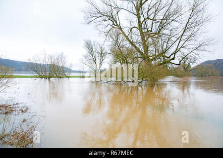 La Blies et paysage de plaine à bliesgau près de webenheim comme zone inondable Banque D'Images