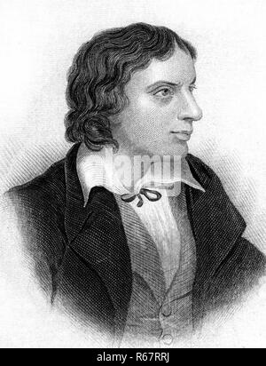 JOHN KEATS (1795-1821) poète romantique anglais Banque D'Images
