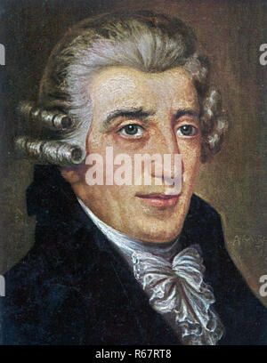 JOSEPH HAYDN (1732-1809) compositeur autrichien dans une illustration du début du xxe siècle sur la base d'un portrait 1791. Banque D'Images