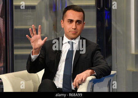 Foto Fabrizio Amis/LaPresse 04 dicembre 2018 Roma , Italia Spettacolo Rai Luigi Di Maio a Porta a Porta Nella foto : Luigi Di Maio Banque D'Images