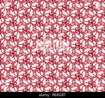 Fine Floral Motif vectoriel continu Illustration de Vecteur