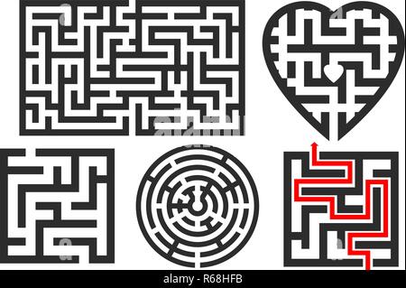 Jeu de labyrinthe Illustration de Vecteur