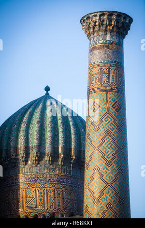 Minaret à Khiva Banque D'Images