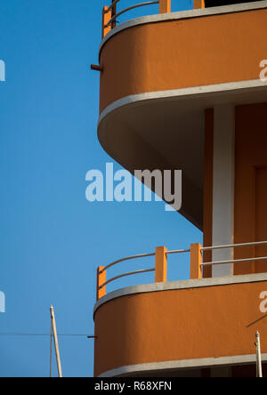 Ancien bâtiment colonial portugais, la Province de Luanda, Luanda, Angola Banque D'Images