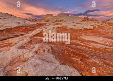 L'aube, poche blanc, Vermillion Cliffs National Monument, Arizona Banque D'Images