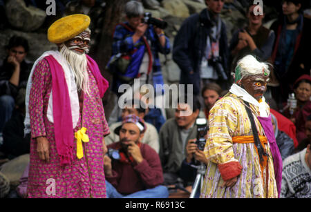 Mask Dance, Hemis Festival, Leh, Ladakh, Jammu-et-Cachemire, Union Territory, UT, Inde, Asie Banque D'Images