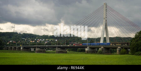 Pont sur l'Elbe près de Wartha Banque D'Images