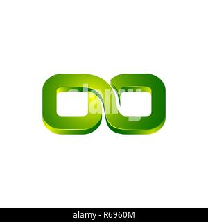 L'Infini vert, modèle logo design logo Infinity Infinity logo Vector template Illustration de Vecteur