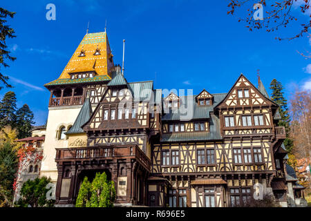 Château PELISOR, Sinaia, Roumanie Banque D'Images