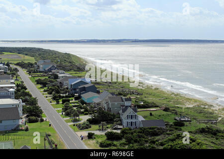 Lighthouse View dans Caswell Beach, NC Banque D'Images