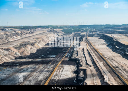 La couche carbonifère plus bas Mine à ciel ouvert de Garzweiler Ii. Banque D'Images