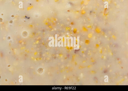 Fermer la vue d'un gâteau de viande nourriture pour oiseaux sauvages de rognon rendu avec le maïs et les arachides. Banque D'Images