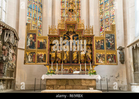 Douze messenger autel dans l'église paroissiale St. à Rothenburg ob der Tauber, Bavière, Allemagne Banque D'Images