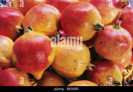 Fruits en grenade à vendre, Punica granatum, Inde, Asie Banque D'Images